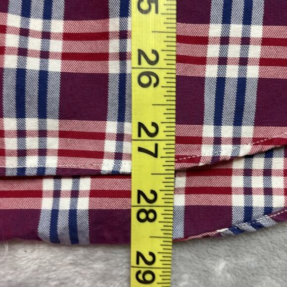 Vineyard Vines Patriotic Shirt Mens M Red Blue Plaid Collegiate Fit Long Sleeve - Picture 7 of 7